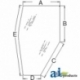 Tractor Cab Glass 3A751-70770 - Door (LH) - Tinted